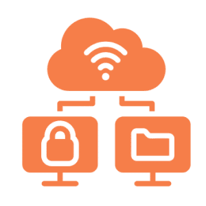 Secure cloud computin icon
